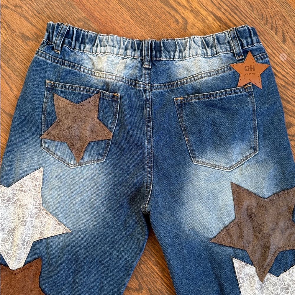NWOT Oli and Hali OH Jeans with Star Patchwork - Picture 5 of 6
